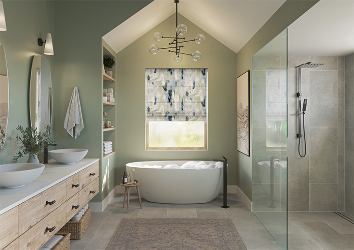 Interstellar, Teal - Roman Blind - Image 8